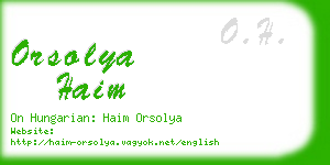orsolya haim business card